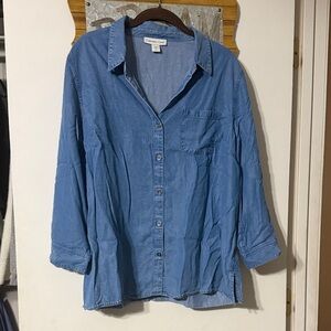 Coldwater Creek Light Blue Denim Shirt